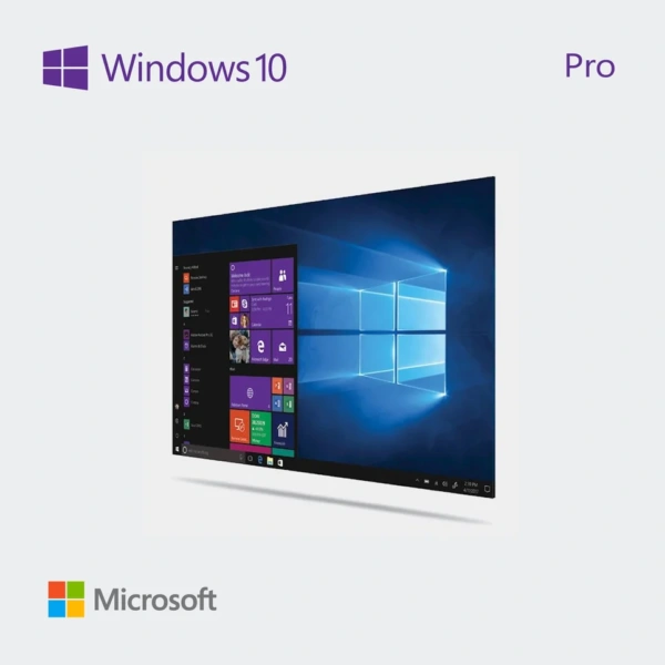 Microsoft Windows 10 Pro product artwork. Digital license delivered by email from Fahymas Licensing.