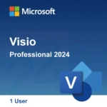 Microsoft Visio Professional 2024 digital license, perpetual retail license, for 1 PC, delivered by email from Fahymas Licensing