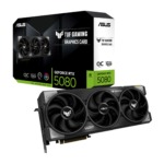 ASUS TUF Gaming GeForce RTX 5080 OC Edition graphics card with retail box